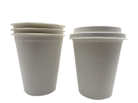 Eco Friendly 12oz  90x97mm Biodegradable Cups And Lids